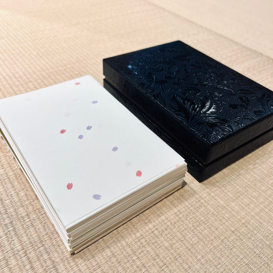 Embossed Urushi Box with Mixed Washi Paper｜Awagami Factory
